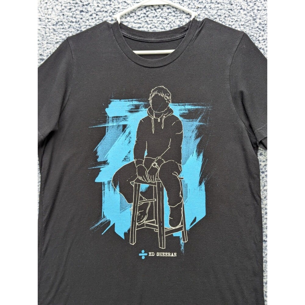 Ed Sheeran Divide Tour Shirt Size M Festival Concert Graphic Short Sleeve Black